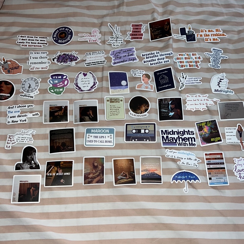 BUNDLE AND SAVE TAYLOR SWIFT MIDNIGHTS STICKERS